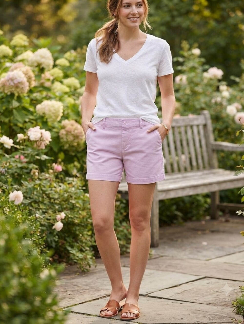 GAP Size 11 Light Purple Cotton Bermuda Shorts